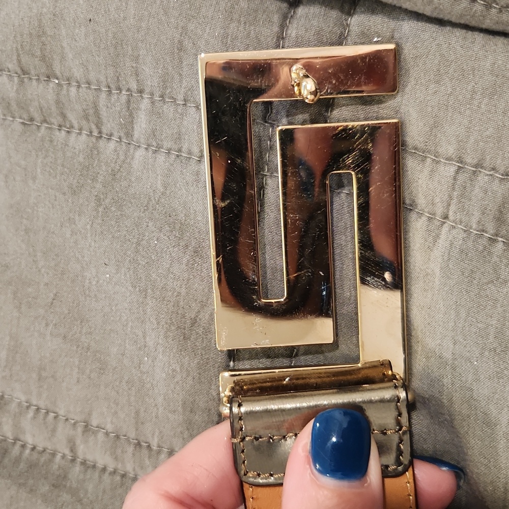 Versace Patent Leather Belt with Mirrored Buckle Size 80! - Picture 6 of 12